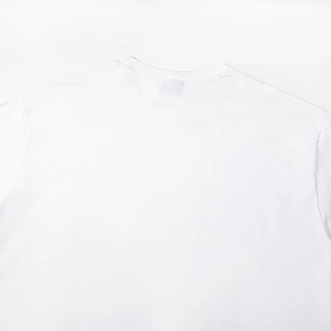 🅿️160 9119# Detailed picture Top version [[BALENCIA*GA] official website quality Paris new flight ticket passport card holder short-sleeved T-shirt OS version loose dropped shoulders Unisex style Fabric: 260 grams 100% cotton double yarn Technology: front panel digital direct printing Garment washing Shaping solid color Color: black white Size: XS S M L