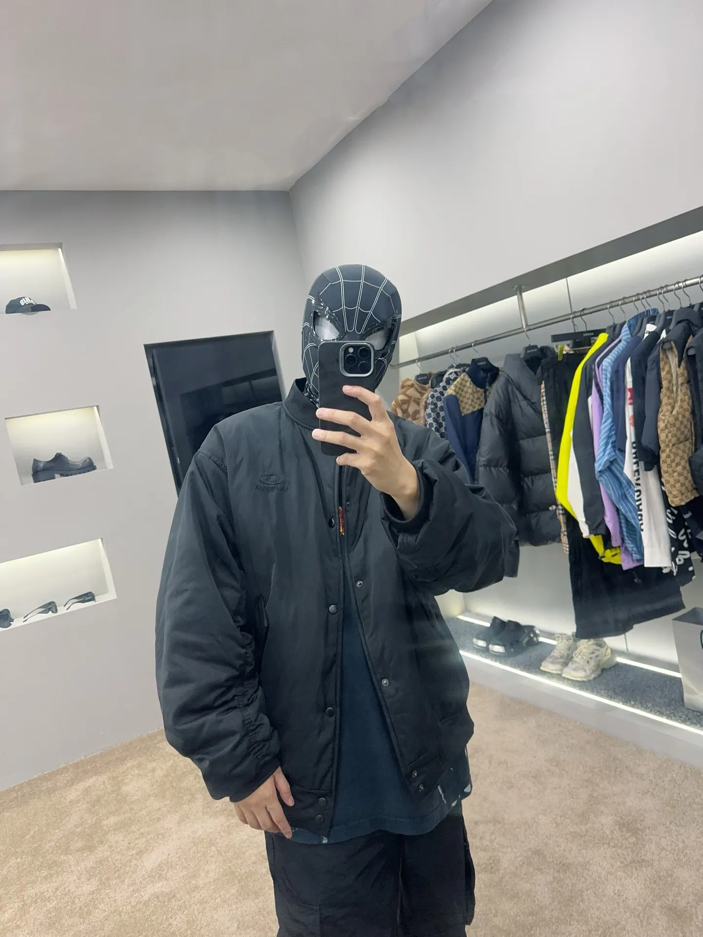 Balenciaga / Balenciaga half-ring logo embroidered baseball flying cotton jacket upper body information picture ℹ️