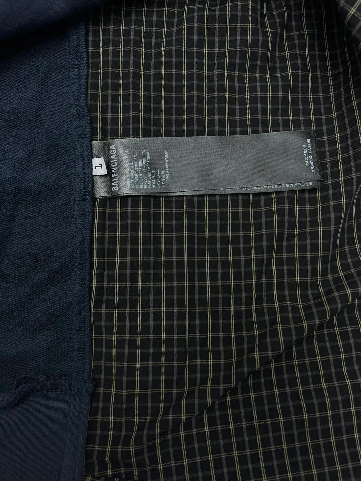 🅿️570 Paris 25ss new plaid patchwork hooded jacket, chest pocket, curved hem shirt, regular fit, men's code number: 1.2.3.4.