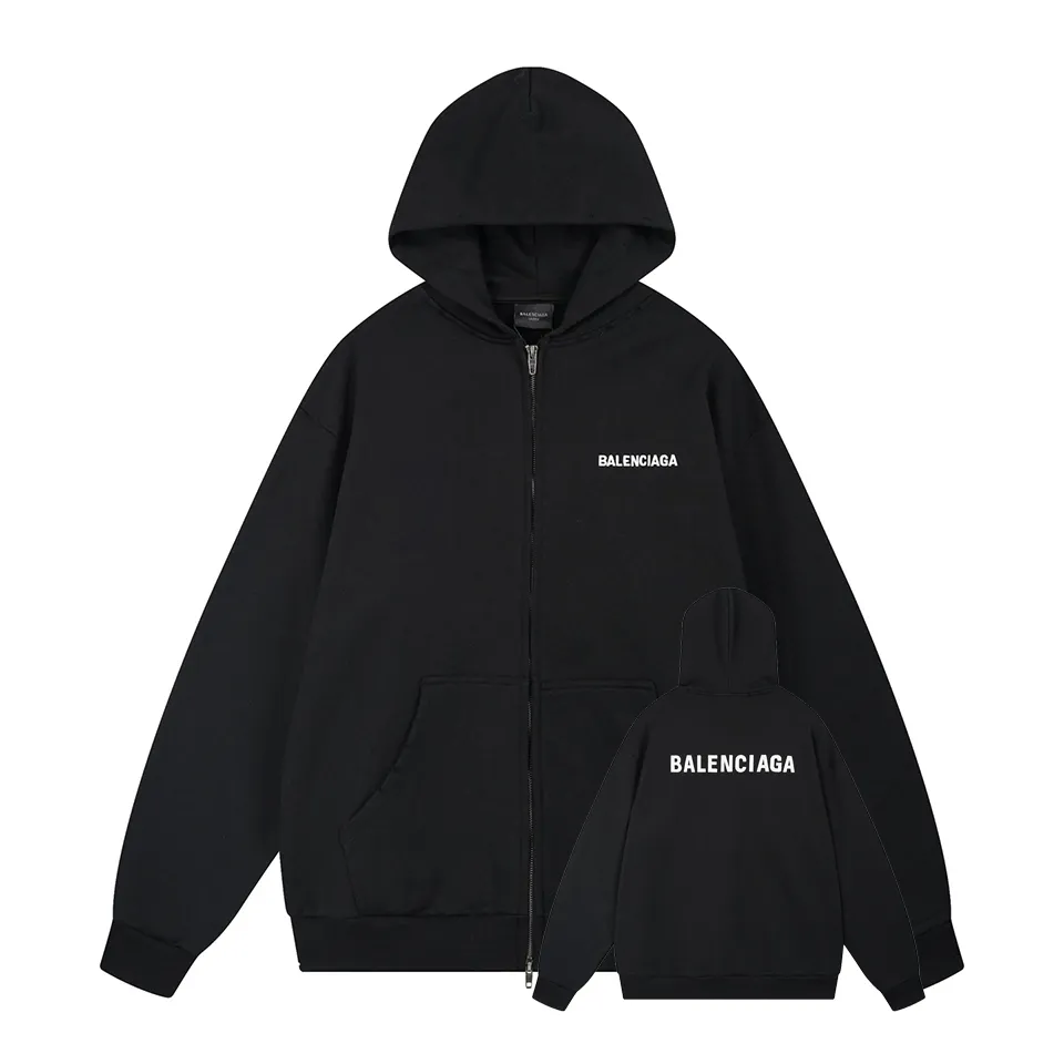 🅿️390 - BALENCI*GA Paris embroidered small letter hooded sweatshirt. The front and back embroidery is finely embroidered by imported Tajima embroidery machines. Handmade masters position and polish. Customized matching hardware. Clear letters. Three-dimensional effect. Exclusively pattern-matched, custom-woven and dyed 460g fabric. Threads are dyed in the same cylinder with zero color difference. Brick cabinet synchronization. Welcome to compare. Same style for men and women -Color: black, off-white -SIZE: Xs S M L Style number 8980#