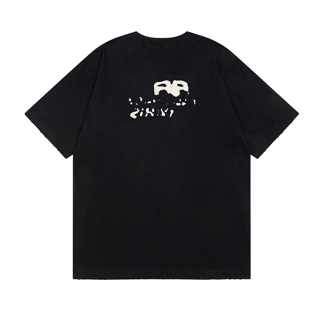 🅿️166 Detailed picture [Top version. Official website quality] BALENCI*GA/Paris BALENCI*GA#BB hand-painted graffiti short-sleeved T-shirt. 2023 spring and summer new product. Brick cabinet synchronization. The fabric is made of Paris ZP custom-woven and dyed 100% cotton double yarn compact cotton. The weight is 260 grams, the cloth surface is clean. The cloth pattern is clear. Soft and comfortable. Good color fastness. Not easy to change color. The threads are woven and dyed with no color difference. The printing uses a circular machine to imitate hand-painted effects. No burrs. The color follows the original board. The brick cabinet is restored. The version adopts the OS loose shoulder version. Same style for men and women. Coding: BL223001 Color: black, white, gray blue, pink Size: XS S M L