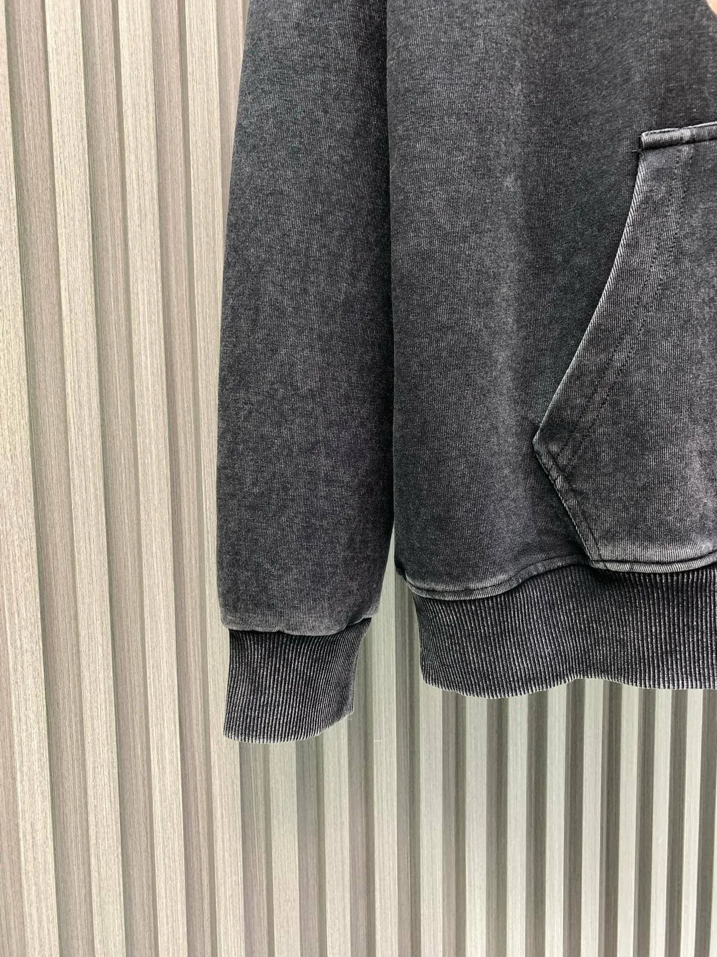 🅿️310 🀄️, Balenciaga Balenciaga 𝐁A𝐋EN𝐂IA𝐆A Balenciaga Baby Yoda distressed washed hoodie sweatshirt 100% cotton Weight 400g double yarn 32 counts - synchronized #The highest version on the market original development Custom-woven fabric technology washing treatment Full of thick texture Differentiated from market products Highly restored Washing effect Original mold opening Imported Kornit machine digital white ink printing is used. Each printing is aligned neatly without burrs. The front plate is hand-printed. Precision mesh production screen. Imported environmentally friendly slurry scraping. The letters are clearly restored. The letter spacing is the same as the original version. Highly restored. 25ss latest model. Hot-selling model on the market. Same style for men and women.