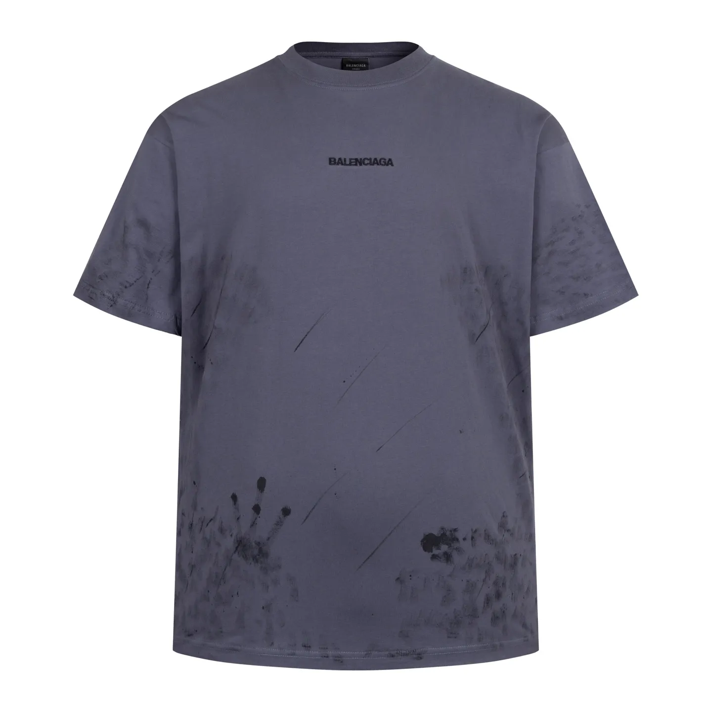 🅿️300 [Exclusive supply] BLCG hand-painted graffiti short-sleeve with front and rear letter embroidery. The original version was purchased and developed for 4,199. The fabric is made of 230g pure cotton fabric. The body is treated with graffiti spray paint and imported machine embroidery. The overall wiring is straight and delicate, the fabric is comfortable and soft, and the color is consistent without color difference. It can be matched with the same style to create a fashionable look and control various occasions. Customized accessories, complete with three standards, same style for men and women! Size:XS/S/M