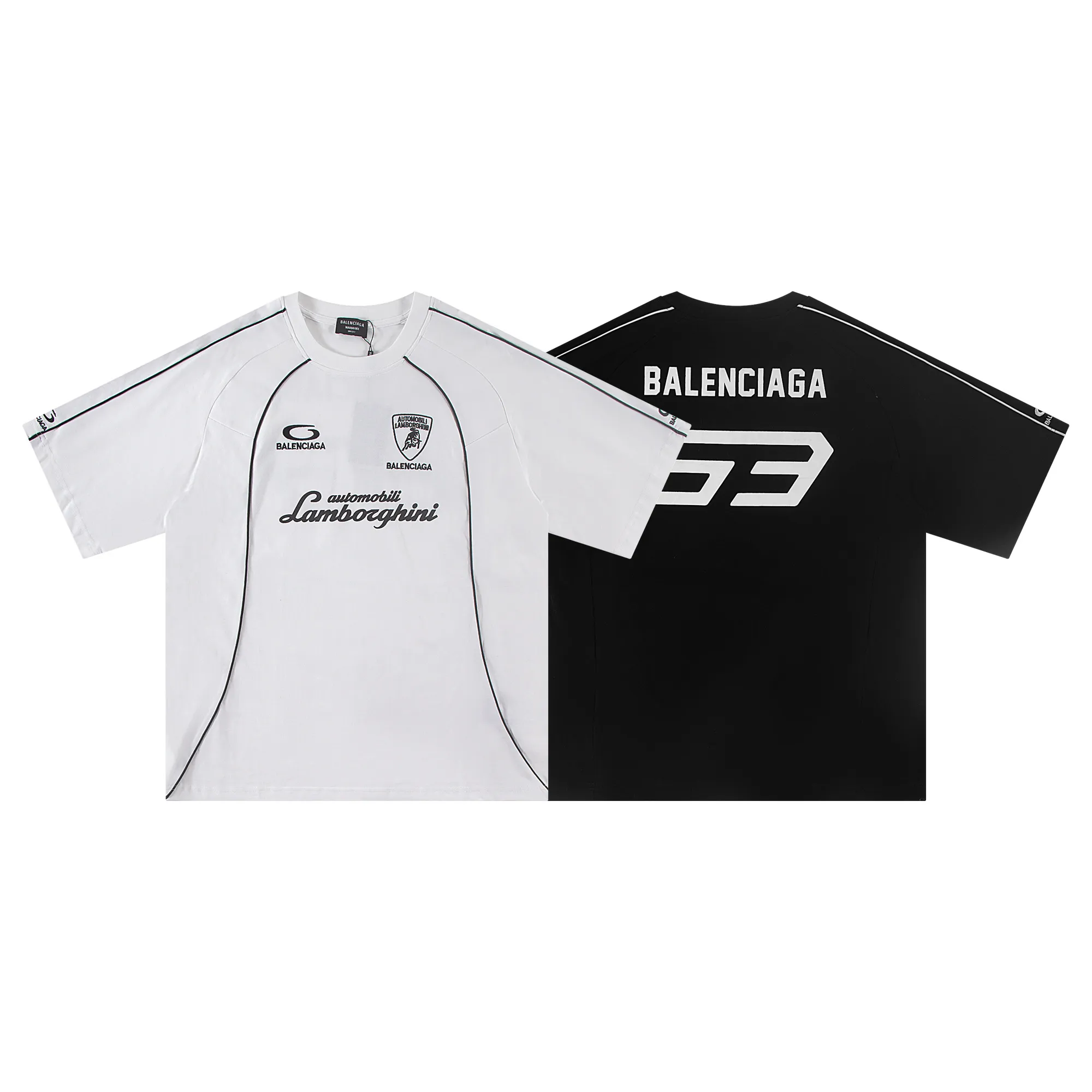 🅿️200 Balenciaga 2026 new T-shirt jersey Material: Made of high version 300g double yarn combed cotton Size: S M L XL Color: black and white Style number: W888