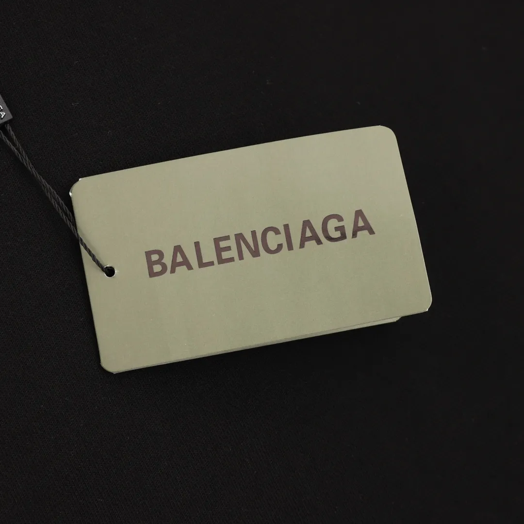 🅿️500 Balenciaga 25FW crack print round neck sweatshirt 480g high-grade combed cotton fabric counter collar label purchase-grade white thick plate hang tag original hanging grain three-dimensional foam print on the front and back strong sense of layering same style for men and women couple style oversize version loose size: S-XL