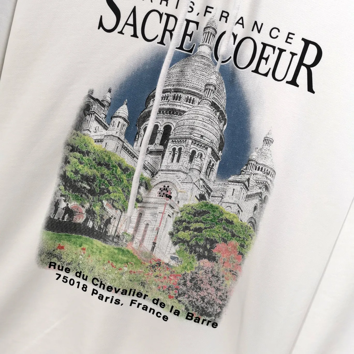 Supplementary details on the chest - the top proven version of BALENCIAGA Balenciaga Sacred Heart Cathedral Garden Notre Dame Castle Loose cotton men and women couples the same autumn and winter pure cotton hoodie hooded sweatshirt top quality, each piece has been garment washed. The printing process adopts Kornit Digital 7-color direct printing, which restores the picture quality in high definition. People, trees and buildings are clearly visible and layered. Letter printing details are processed without tooth edges! The cost of front and back printing is enough to buy a box of good cigarettes. Details are as shown in the picture, all products are visually photographed without any modification! The fabric is made of 480g combed cotton terry fabric, which is heavy-weight and has a full drape. The most important thing is that while ensuring the weight, it can also effectively exert its breathable and breathable effect! Exclusive quality shipment Original fabric Self-adhesive coding Counter tag Size: XS-L Color: Black White P: 480