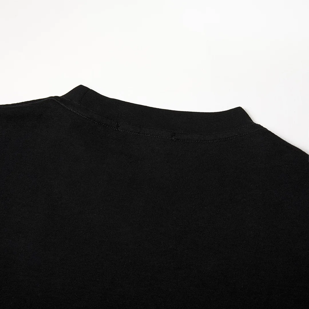 🅿️180 9120# Detailed picture Top version [[BALENCIA*GA] official website quality Paris new black 8 pear Gautama short-sleeved T-shirt OS version Loose dropped shoulders Unisex style Fabric: 260g 100% cotton double yarn Technology: Front panel digital direct printing Garment washing Shape solid Color: Black White Size: XS S M L