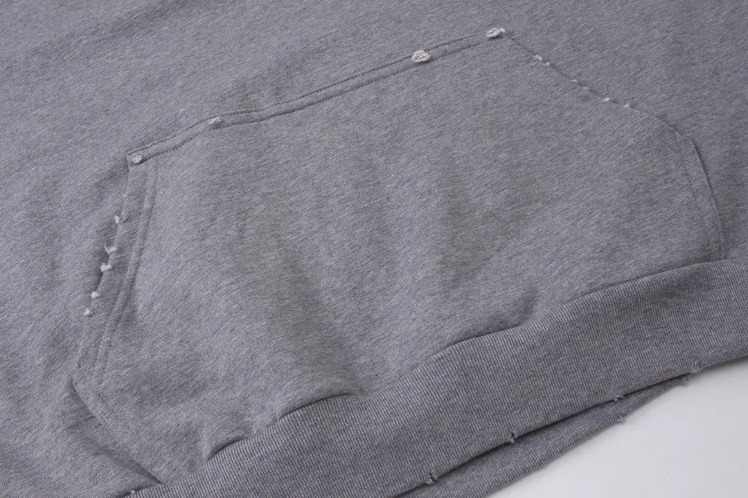 🅿️330 detailed pictures [Top version. Official website quality] BALENCI*GA/Paris BALENCI*GA#2024 latest model, classic letter LOGO graffiti. Toothbrush embroidery ready-to-wear distressed hooded sweatshirt. Brick cabinet synchronization. Genuine products are developed and developed in the first time. Welcome to compare! The fabric is made of Paris ZP custom-woven and dyed cotton sweatshirt. The weight is 450 grams. The cloth surface is clean. The cloth pattern is clear. It is soft and comfortable. It has good color fastness and is not easy to change color. The threads are woven and dyed with no color difference. The embroidery is done using imported Tajima embroidery machines. Over 10W needlework and extremely complex craftsmanship. The effect is three-dimensional and the lines are clear. No rough edges and lines. Ultra-high-tech embroidery. The hand-painted worn-out effect of ready-made garments. The version adopts OS loose shoulder design. Same style for men and women. Code: BL238030 Color: Dark blue gray. Floral gray. Washed blue Size: XS S M L