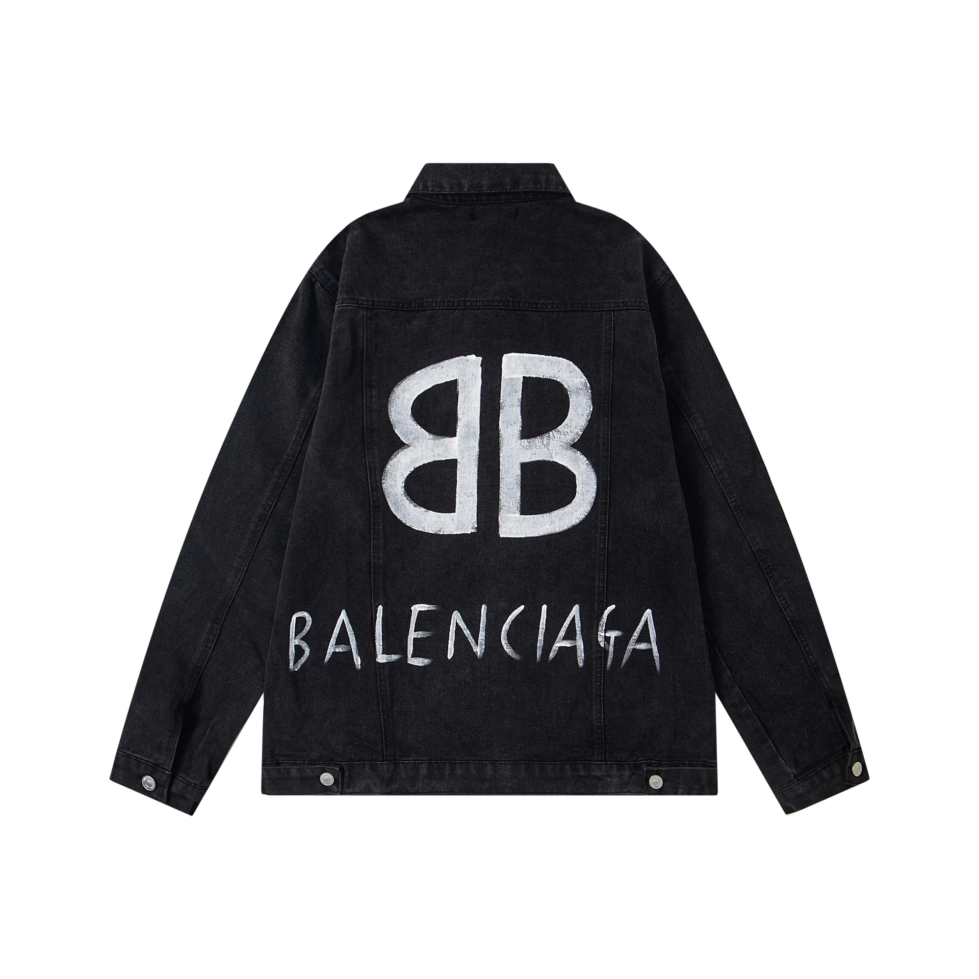 🅿️260 New model number: B144 Balenciaga Double B graffiti white splash print retro washed denim jacket 1️⃣ Made of high-quality denim fabric washing process, the upper body is soft, comfortable and extremely delicate after washing. It feels solid, smooth and soft. The fabric does not wrinkle, and the feel is invincible. The details are perfectly handled! 2️⃣It is very youthful and energetic, and can be easily worn by both men and women. It is very in line with the fashion aesthetic concepts of today's young people! 3️⃣ A full set of customized accessories, complete with three standards, same style for men and women, a must-have style for couples. Color: Denim Black Size: S, M, L, XL