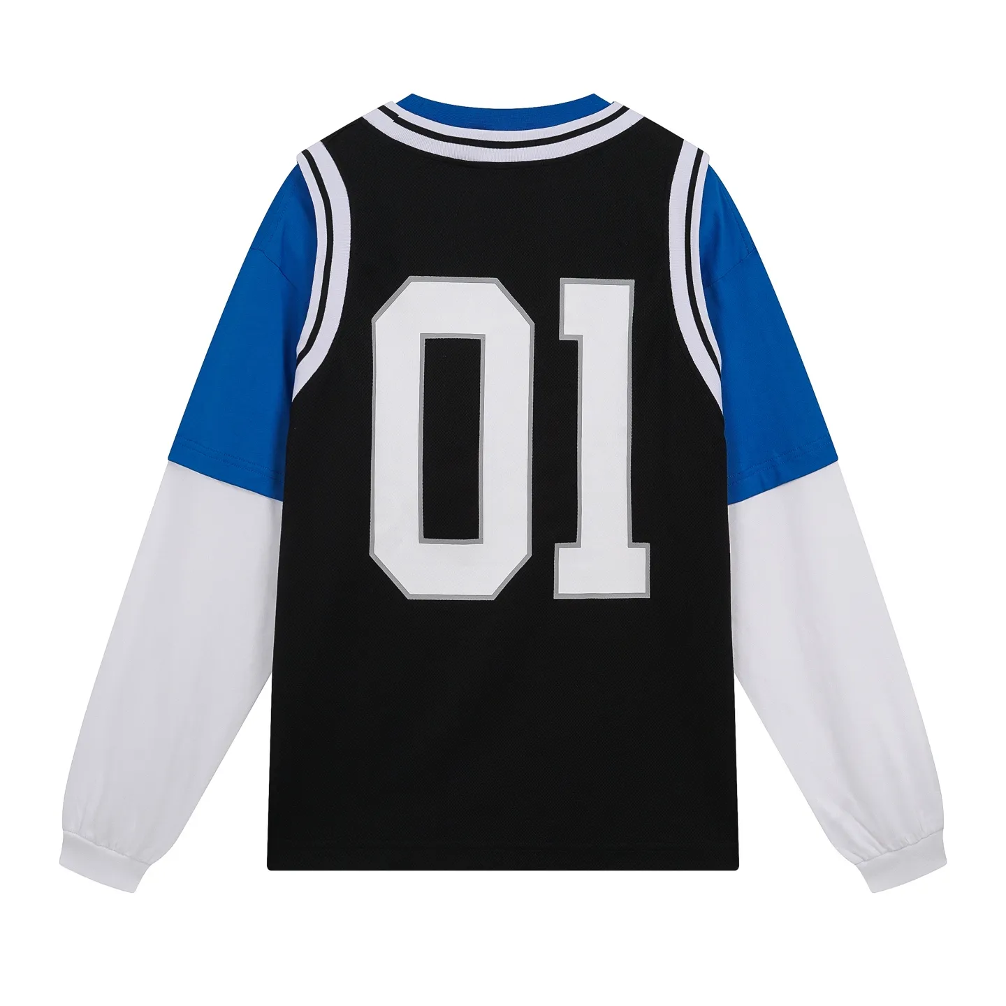🅿️280 real photos [Top version. Official website quality] BALENCI*GA/Paris.SS25 latest basketball uniform fake 3-piece set of embroidered printed long-sleeved T-shirt. The vest is made of mesh. The front embroidery uses Tajima computer embroidery machine to patch embroidery and print, and the back piece is printed. Extra heavy craftsmanship. Brick cabinets are synchronized. Genuine products are developed at the first time. The fabric is made of Paris ZP custom-woven and dyed cotton double yarn. The weight is 260 grams, the cloth surface is clean, the cloth pattern is clear, soft and comfortable, and the vest is made of mesh. The threads are dyed with no color difference. The printing uses environmentally friendly imported materials, the letters are clear and the effect is three-dimensional. The version adopts OS loose shoulder design. Same style for men and women. Code: BL255089 Color: Cailan, red Size: XS S M L
