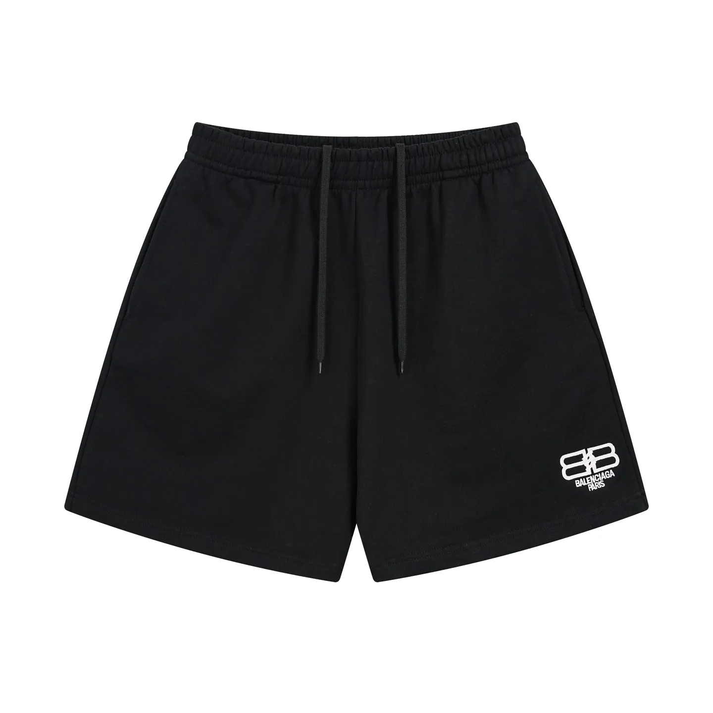🅿️210 real photos [Top version. Official website quality] BALENCI*GA/Paris. New model. Double B classic LOGO embroidered shorts. Brick cabinet synchronization. Genuine product developed at the first time, please print and compare! The fabric is made of Paris ZP custom-woven and dyed 100% cotton terry sweatshirt. The weight is 460 grams. The cloth surface is clean. The cloth pattern is clear and the hand feels soft and comfortable. The embroidery uses an imported Tajima embroidery machine. The letters are clear and the effect is three-dimensional. The version adopts a loose version. Same style for men and women. Code: BL257016 Color: black, rice size: XS S M L