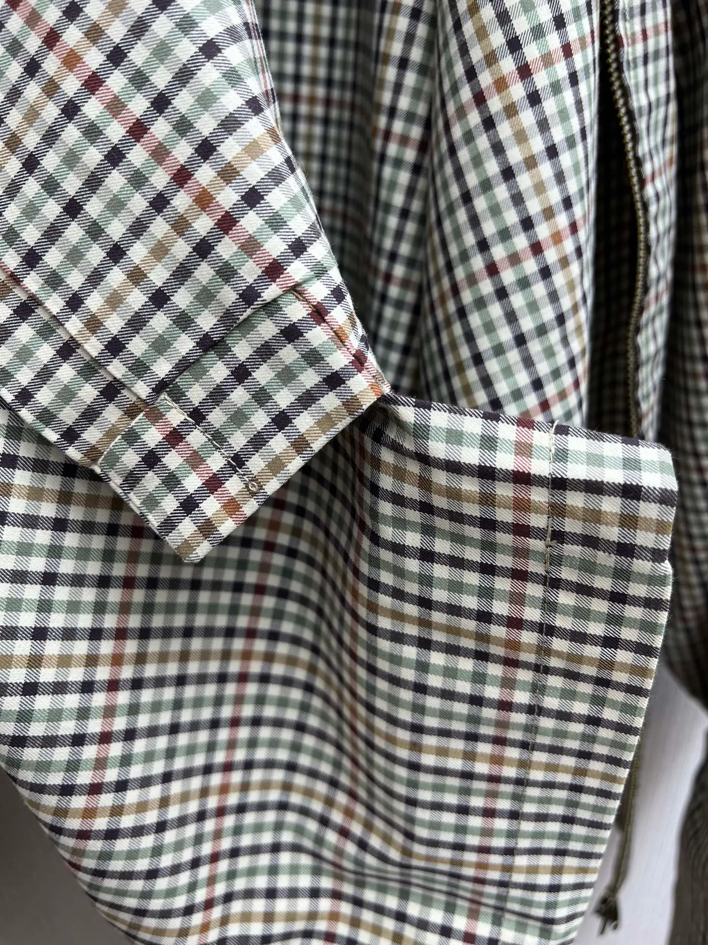 🅿️650 Paris 25ss new plaid flannel zipper long-sleeved shirt, loose fit, men's size: 0.1.2.3.