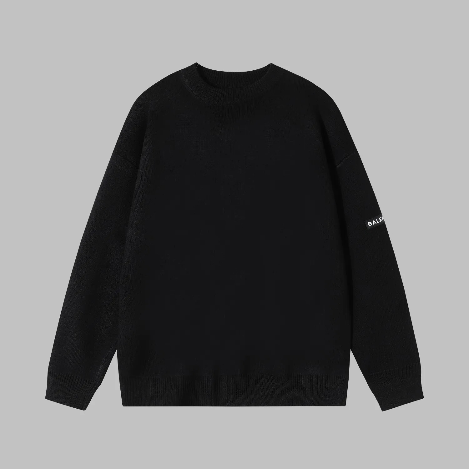 🅿️260 High quality 8825 Balenciaga. Simple and lazy silhouette sweater with a relaxed atmosphere in autumn and winter. Made of pure wool. Warmth and texture coexist. It is easy to wear and look good. The thickness and weight are both online. The pattern and weave are consistent. Comparable to the os version -xs-l - black