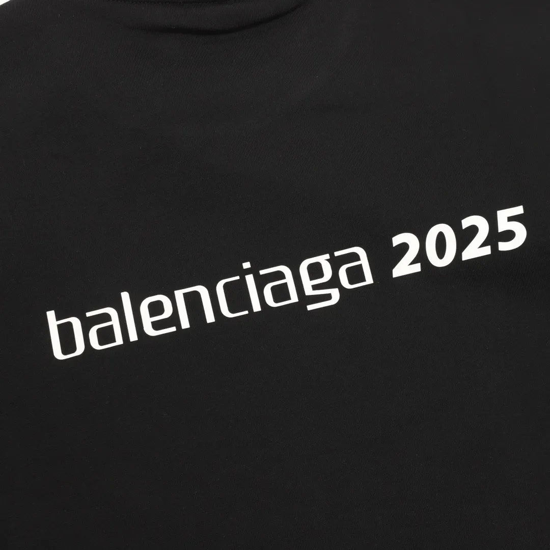 🅿️500 Balenciaga 25FW wheat ear round neck sweatshirt 480g high-grade combed cotton fabric counter collar label purchase-grade white thick plate hangtag original hanging grain three-dimensional foam printing on the front and back with strong layering Uniform style for men and women Couple style oversize version loose Size: S-XL