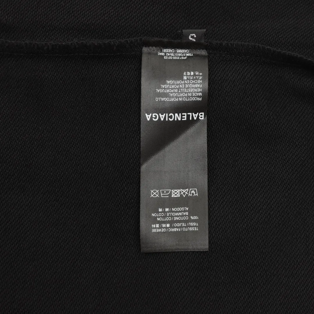 🅿️500 Balenciaga 25FW wheat ear round neck sweatshirt 480g high-grade combed cotton fabric counter collar label purchase-grade white thick plate hangtag original hanging grain three-dimensional foam printing on the front and back with strong layering Uniform style for men and women Couple style oversize version loose Size: S-XL