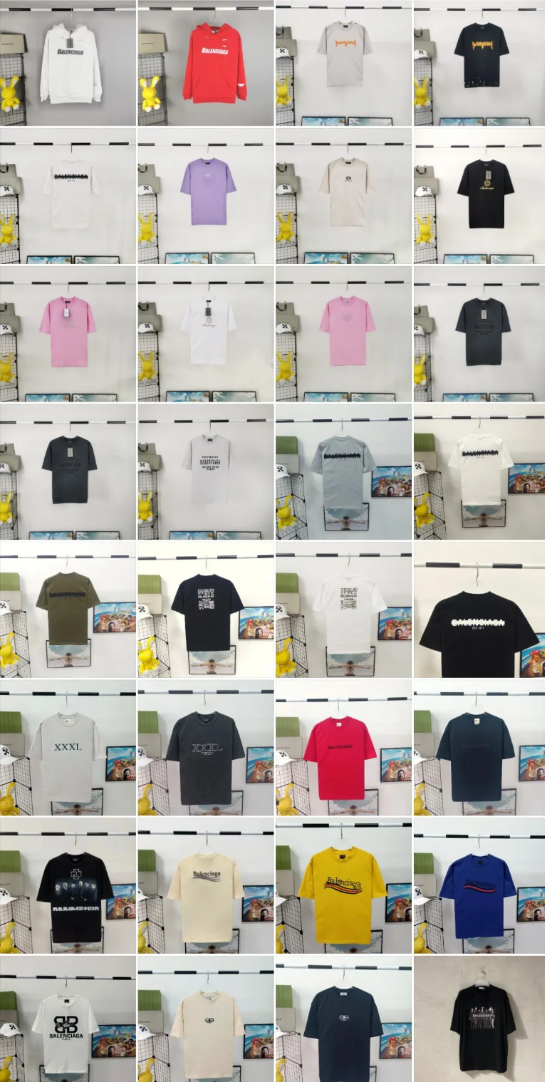 【BALENCIAGA】🏅Large collection of short sleeves. The models not seen in the photo album are all being updated. The top version, all ZP versions, are enough to compete with the so-called top versions in Quanzhou and Zhongshan. All fabrics of different colors are custom-woven and dyed, which can ensure no color difference. Washable labels are customized, and the printing process is all ZP synchronized. It’s full of details and will come with an envelope after everything is online.  Welcome to the leverage. PS: Based on the suggestions of many senior partners, from now on, the backgrounds of all product images will be changed. Chromatic aberration and exposure problems have been solved.