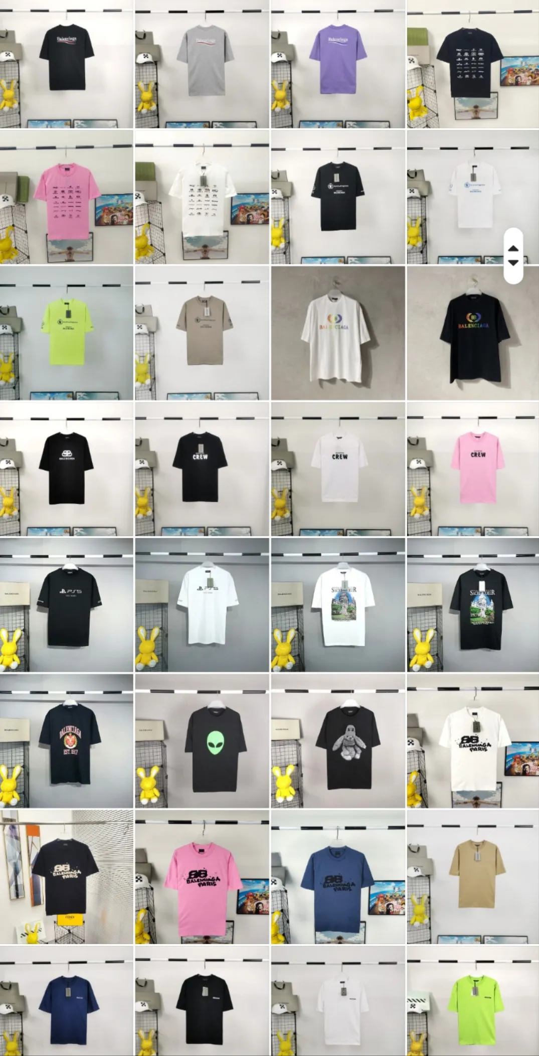 【BALENCIAGA】🏅Large collection of short sleeves. The models not seen in the photo album are all being updated. The top version, all ZP versions, are enough to compete with the so-called top versions in Quanzhou and Zhongshan. All fabrics of different colors are custom-woven and dyed, which can ensure no color difference. Washable labels are customized, and the printing process is all ZP synchronized. It’s full of details and will come with an envelope after everything is online.  Welcome to the leverage. PS: Based on the suggestions of many senior partners, from now on, the backgrounds of all product images will be changed. Chromatic aberration and exposure problems have been solved.