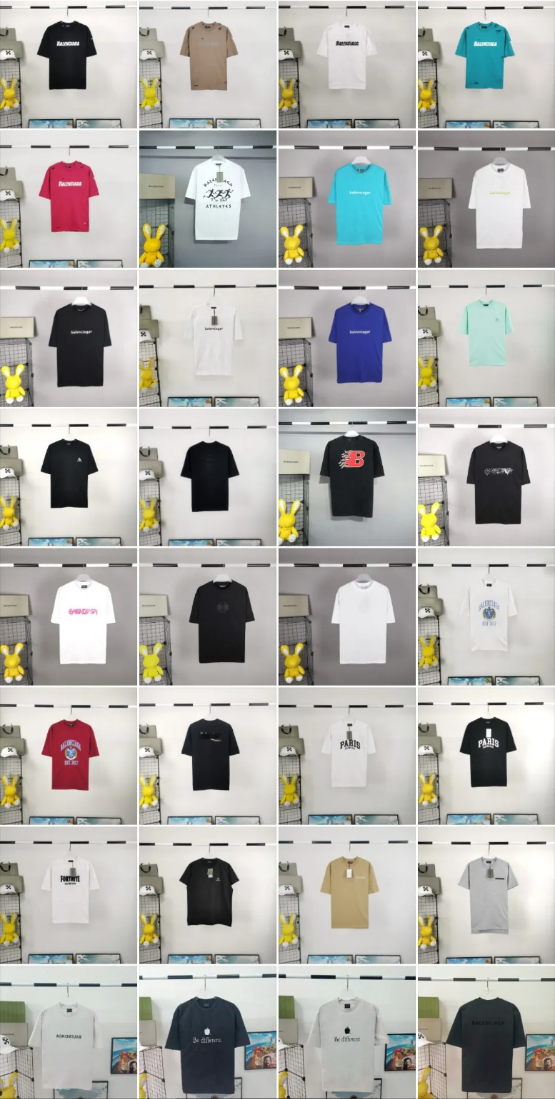 【BALENCIAGA】🏅Large collection of short sleeves. The models not seen in the photo album are all being updated. The top version, all ZP versions, are enough to compete with the so-called top versions in Quanzhou and Zhongshan. All fabrics of different colors are custom-woven and dyed, which can ensure no color difference. Washable labels are customized, and the printing process is all ZP synchronized. It’s full of details and will come with an envelope after everything is online.  Welcome to the leverage. PS: Based on the suggestions of many senior partners, from now on, the backgrounds of all product images will be changed. Chromatic aberration and exposure problems have been solved.