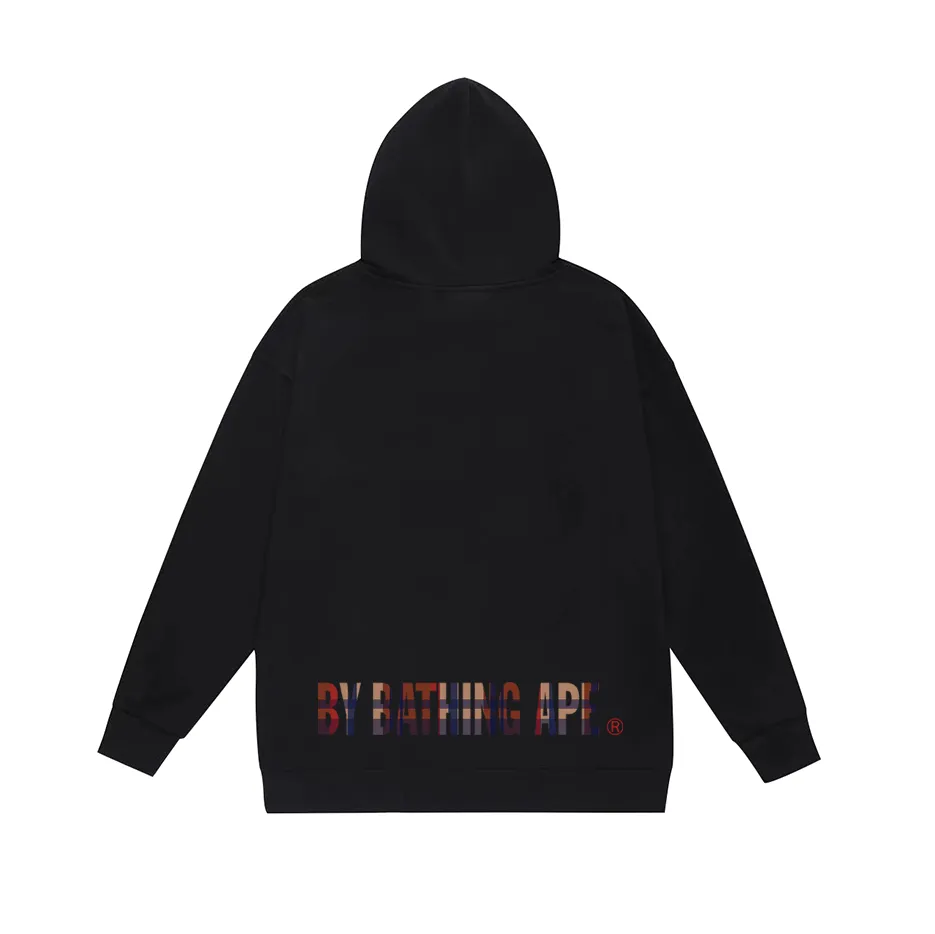 P160 model number SC792# terry 80 plus velvet 90 (top version) BAPE plaid ape face letter pattern printed hooded sweatshirt Made of 380g large terry (drop shoulder large version) fabric, soft texture and no pilling Imported environmentally friendly printing glue The pattern is bright and three-dimensional Quality 💥Same style for men and women The upper body is trendy Color: black white gray Size: S M L XL XXL
