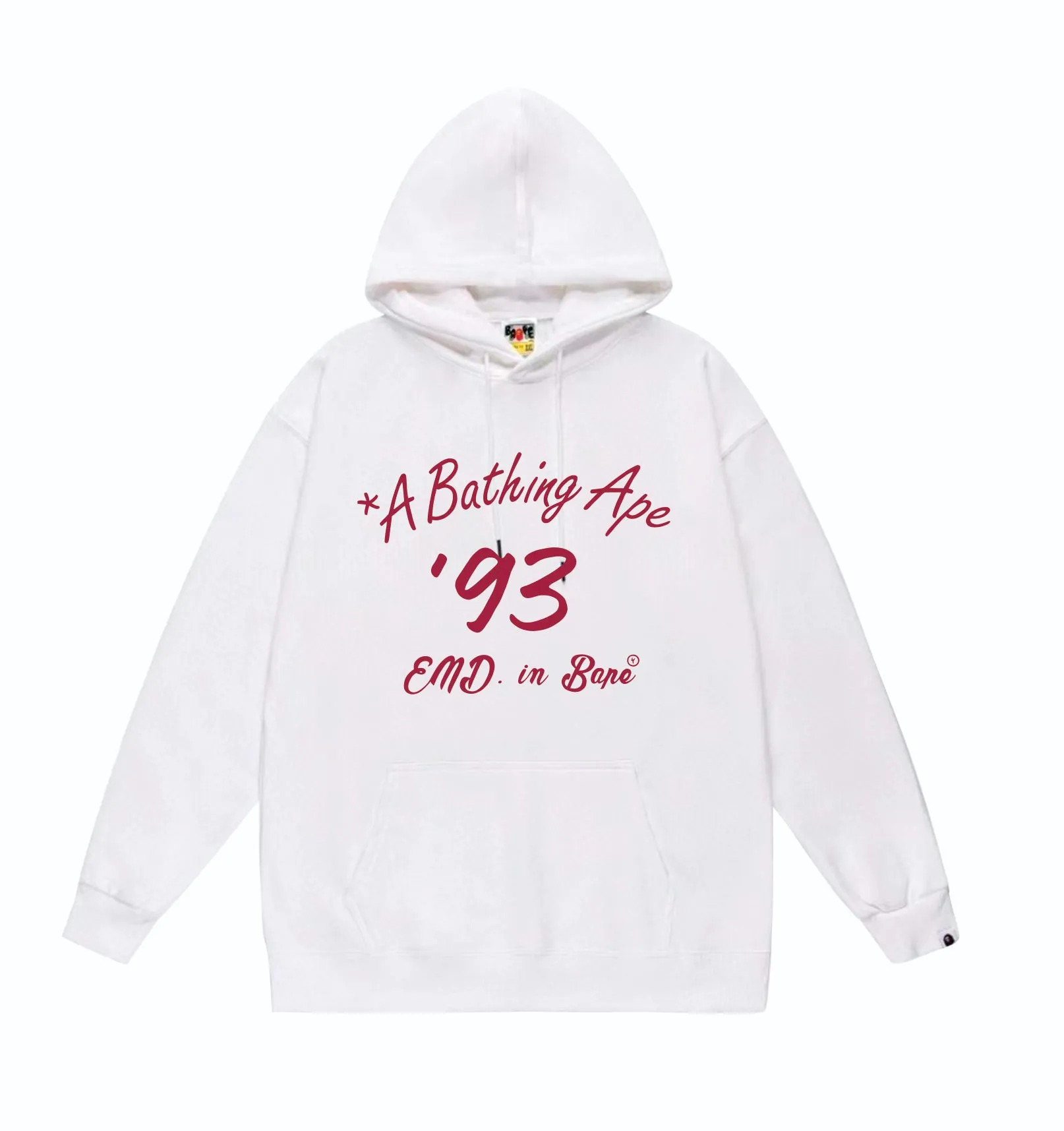 P160 model number SC865# terry 80 plus velvet 90 (top version) BAPE×END co-branded alphanumeric bowling print hooded sweatshirt Made of 380g large terry (drop shoulder large version) fabric, soft texture and no pilling Imported environmentally friendly printing glue The pattern is bright and three-dimensional Quality 💥Same style for men and women The upper body is trendy Color: black white gray Size: S M L XL XXL