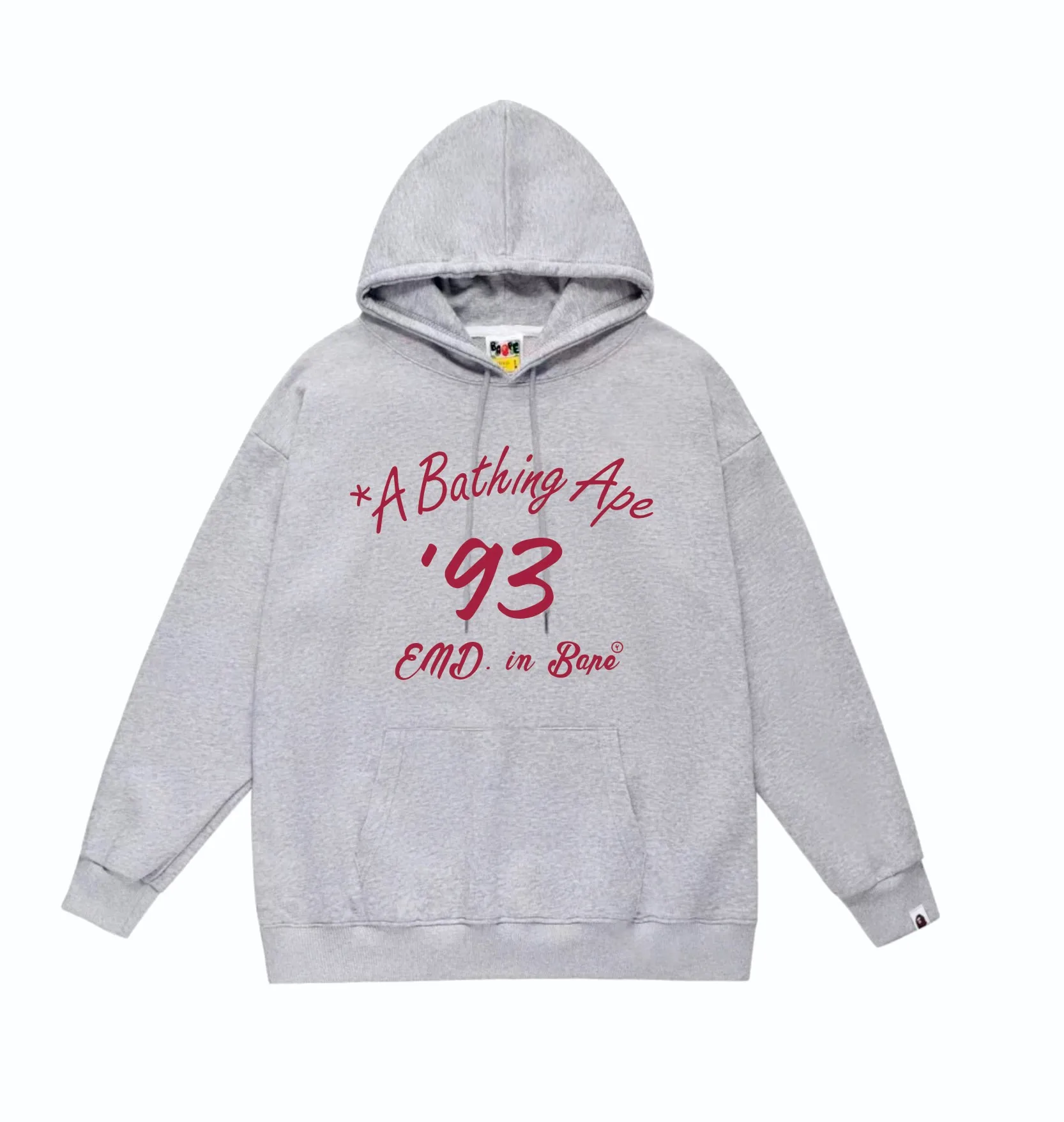 P160 model number SC865# terry 80 plus velvet 90 (top version) BAPE×END co-branded alphanumeric bowling print hooded sweatshirt Made of 380g large terry (drop shoulder large version) fabric, soft texture and no pilling Imported environmentally friendly printing glue The pattern is bright and three-dimensional Quality 💥Same style for men and women The upper body is trendy Color: black white gray Size: S M L XL XXL