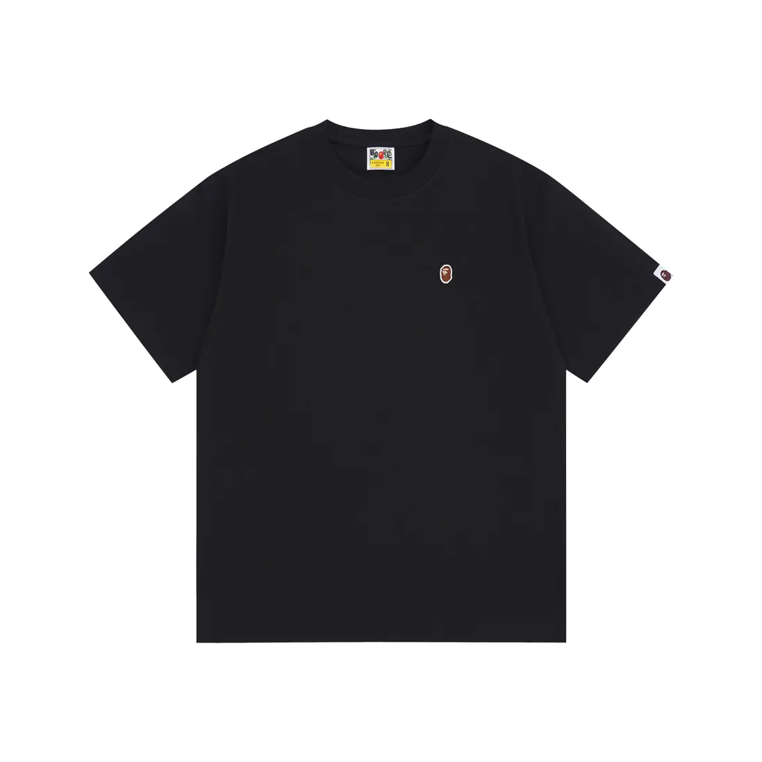 Style No.: SC Short Sleeve-10000#p110💰 BAPE Classic Embroidered Ape Badge Small Label Color: Black Gray Klein Blue Raspberry Rose Burgundy Navy Coffee Green Size: S M L XL XXL Weight: 260 grams of pure cotton