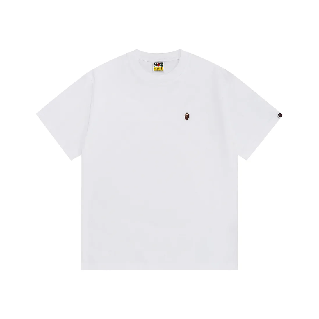 Style No.: SC Short Sleeve-10000#p110💰 BAPE Classic Embroidered Ape Badge Small Label Color: Black Gray Klein Blue Raspberry Rose Burgundy Navy Coffee Green Size: S M L XL XXL Weight: 260 grams of pure cotton