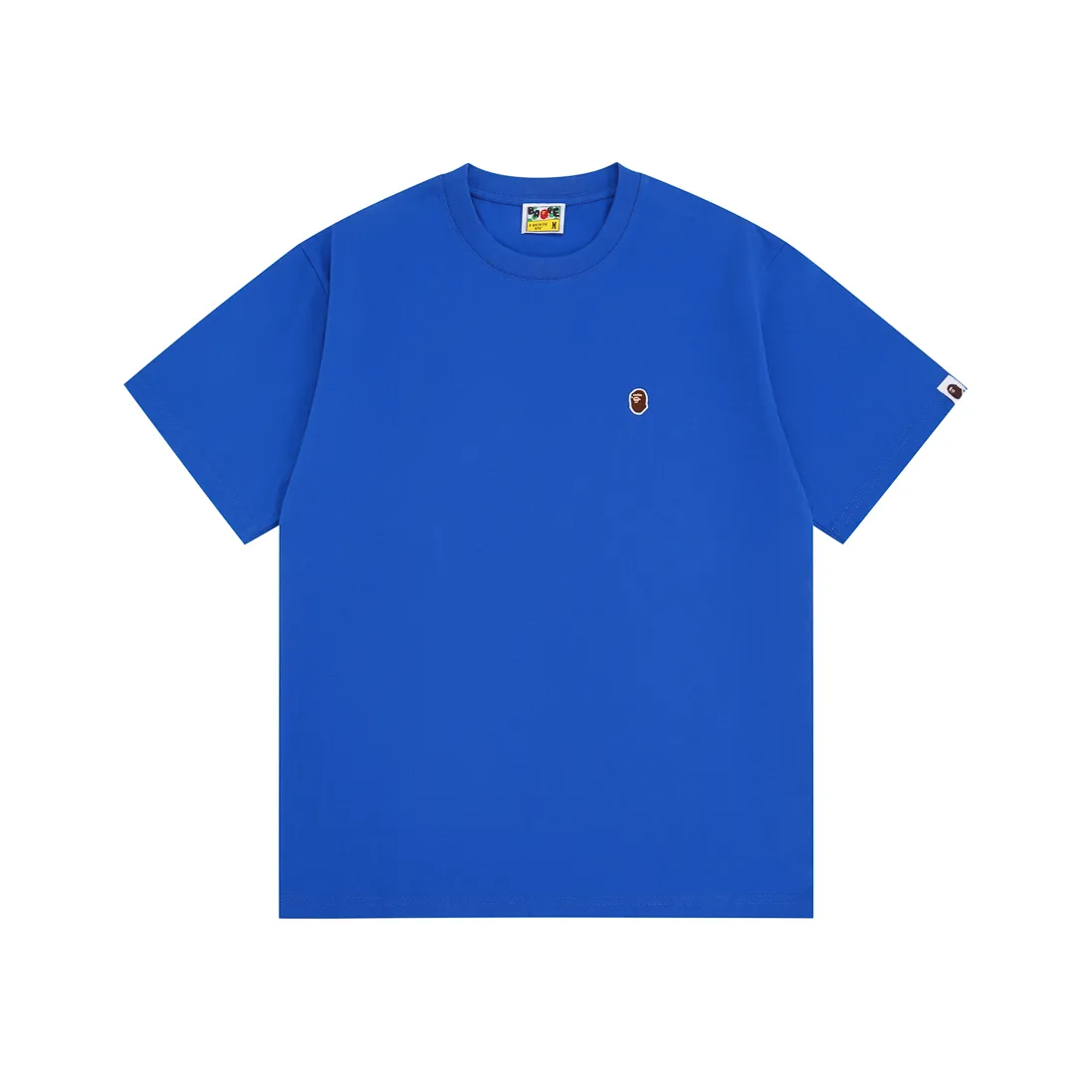 Style No.: SC Short Sleeve-10000#p110💰 BAPE Classic Embroidered Ape Badge Small Label Color: Black Gray Klein Blue Raspberry Rose Burgundy Navy Coffee Green Size: S M L XL XXL Weight: 260 grams of pure cotton