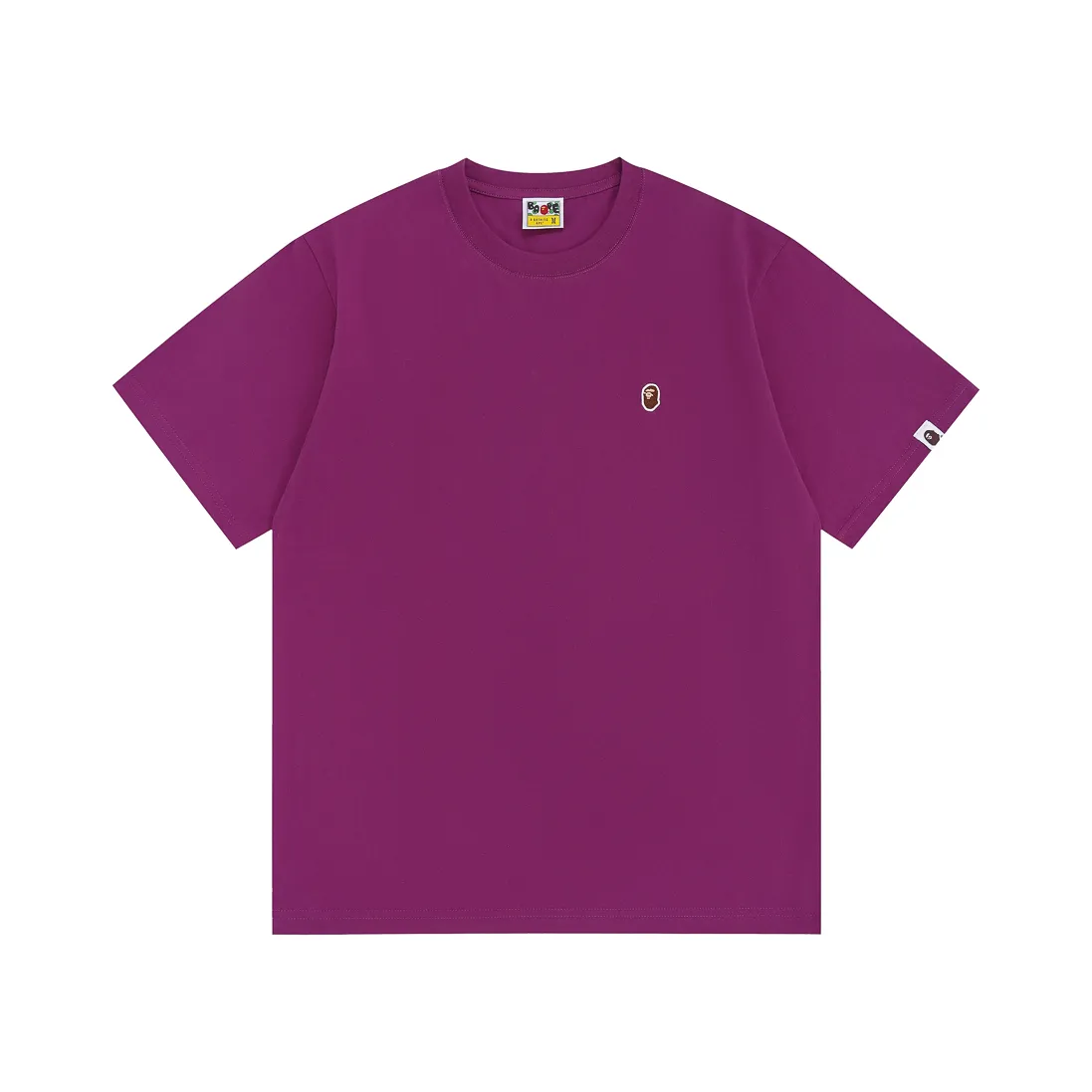 Style No.: SC Short Sleeve-10000#p110💰 BAPE Classic Embroidered Ape Badge Small Label Color: Black Gray Klein Blue Raspberry Rose Burgundy Navy Coffee Green Size: S M L XL XXL Weight: 260 grams of pure cotton