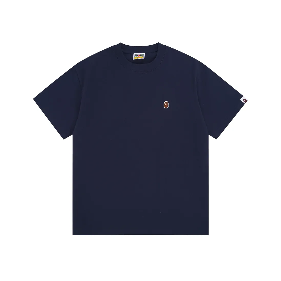 Style No.: SC Short Sleeve-10000#p110💰 BAPE Classic Embroidered Ape Badge Small Label Color: Black Gray Klein Blue Raspberry Rose Burgundy Navy Coffee Green Size: S M L XL XXL Weight: 260 grams of pure cotton