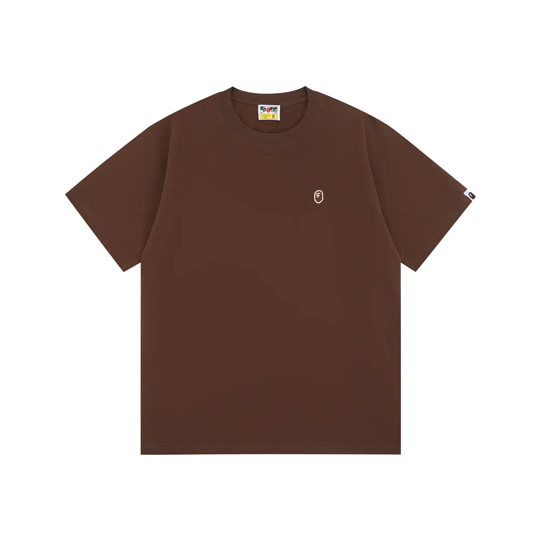 Style No.: SC Short Sleeve-10000#p110💰 BAPE Classic Embroidered Ape Badge Small Label Color: Black Gray Klein Blue Raspberry Rose Burgundy Navy Coffee Green Size: S M L XL XXL Weight: 260 grams of pure cotton