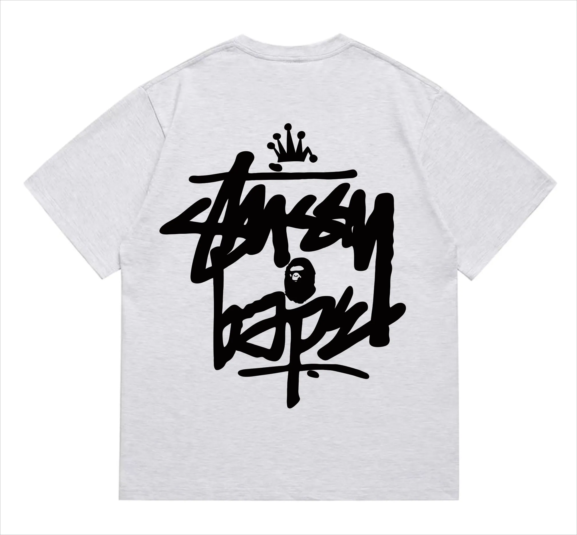 SC208#p110💰 (top version) BAPE×Stussy co-branded Stussy letter ape print T-shirt Made of 260 grams of high-quality high-weave pure cotton fabric, double yarn combed, soft texture and no pilling Imported environmentally friendly printing glue, bright and three-dimensional pattern, quality 💥Same style for men and women, the upper body is fashionable Color: black and yellow, gray and yellow, pink and yellow, red and yellow, white and yellow, black pink, gray powder, pink, red pink, white powder Black and white Gray and white Pink and white Red and white White and black Gray and black Pink and black Red and black Size: S M L XL XXL