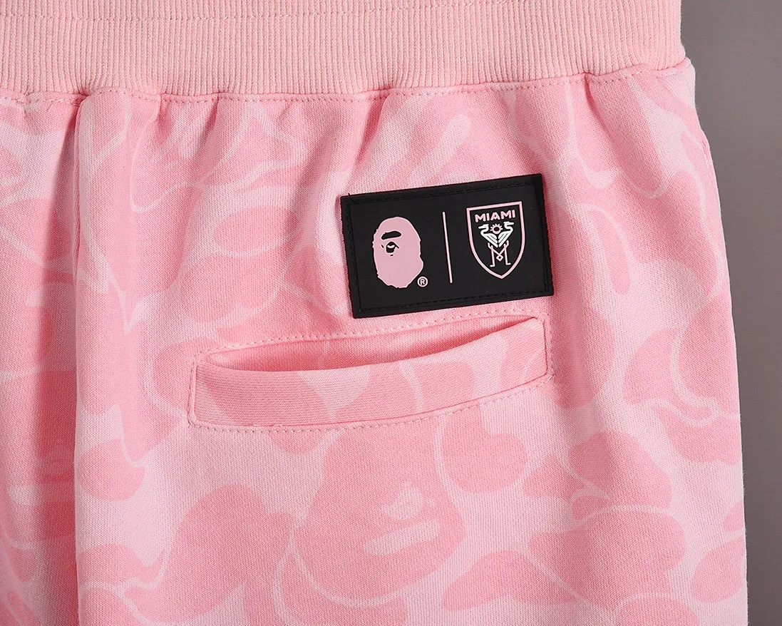 P150 Miami - Style No. B201 BAPE×inter MIAMI Messi joint Miami International multi-color camouflage shorts Color: black, white, pink Size: S M L XL XXL