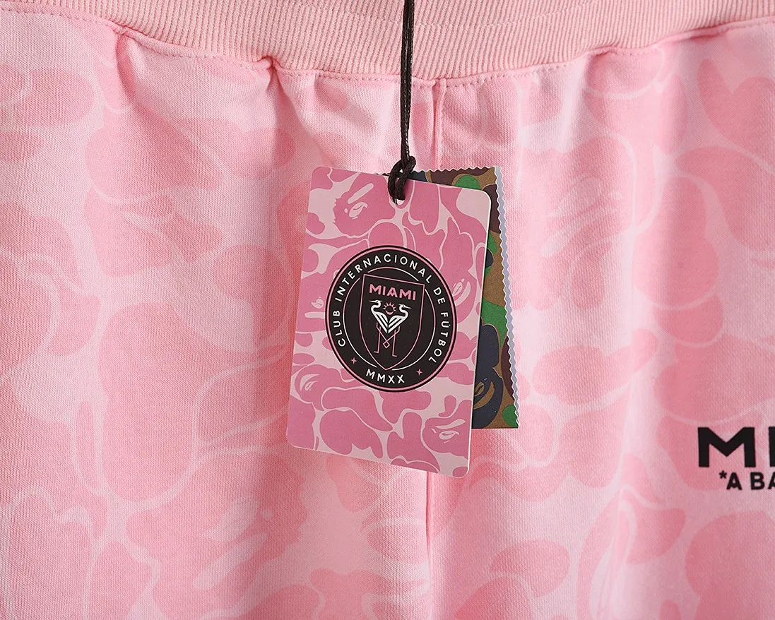 P150 Miami - Style No. B201 BAPE×inter MIAMI Messi joint Miami International multi-color camouflage shorts Color: black, white, pink Size: S M L XL XXL