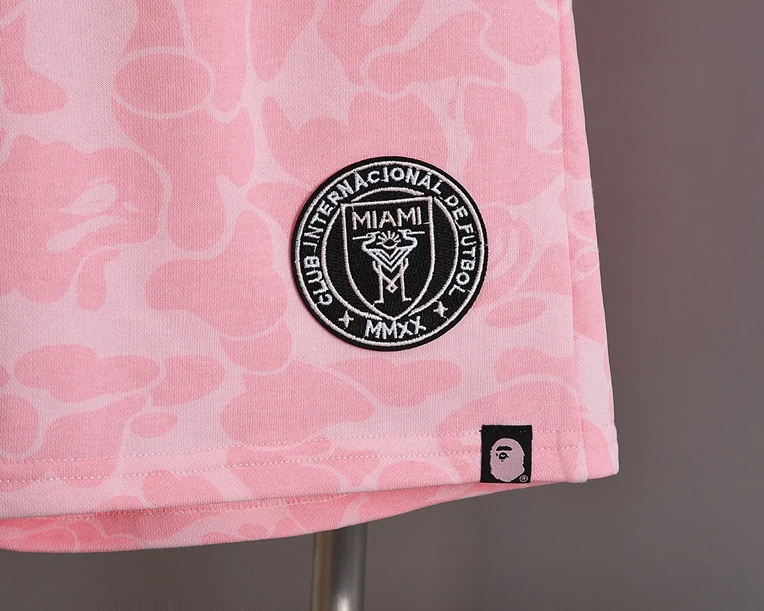 P150 Miami - Style No. B201 BAPE×inter MIAMI Messi joint Miami International multi-color camouflage shorts Color: black, white, pink Size: S M L XL XXL