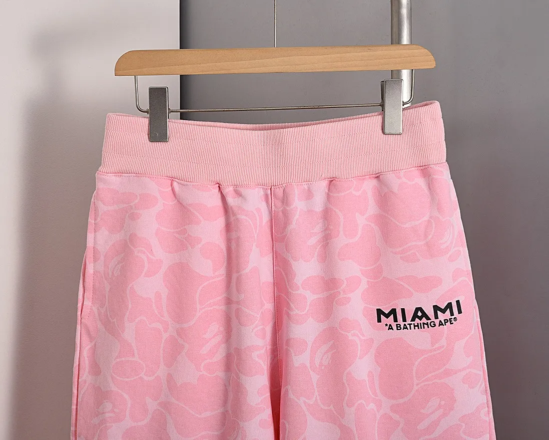 P150 Miami - Style No. B201 BAPE×inter MIAMI Messi joint Miami International multi-color camouflage shorts Color: black, white, pink Size: S M L XL XXL