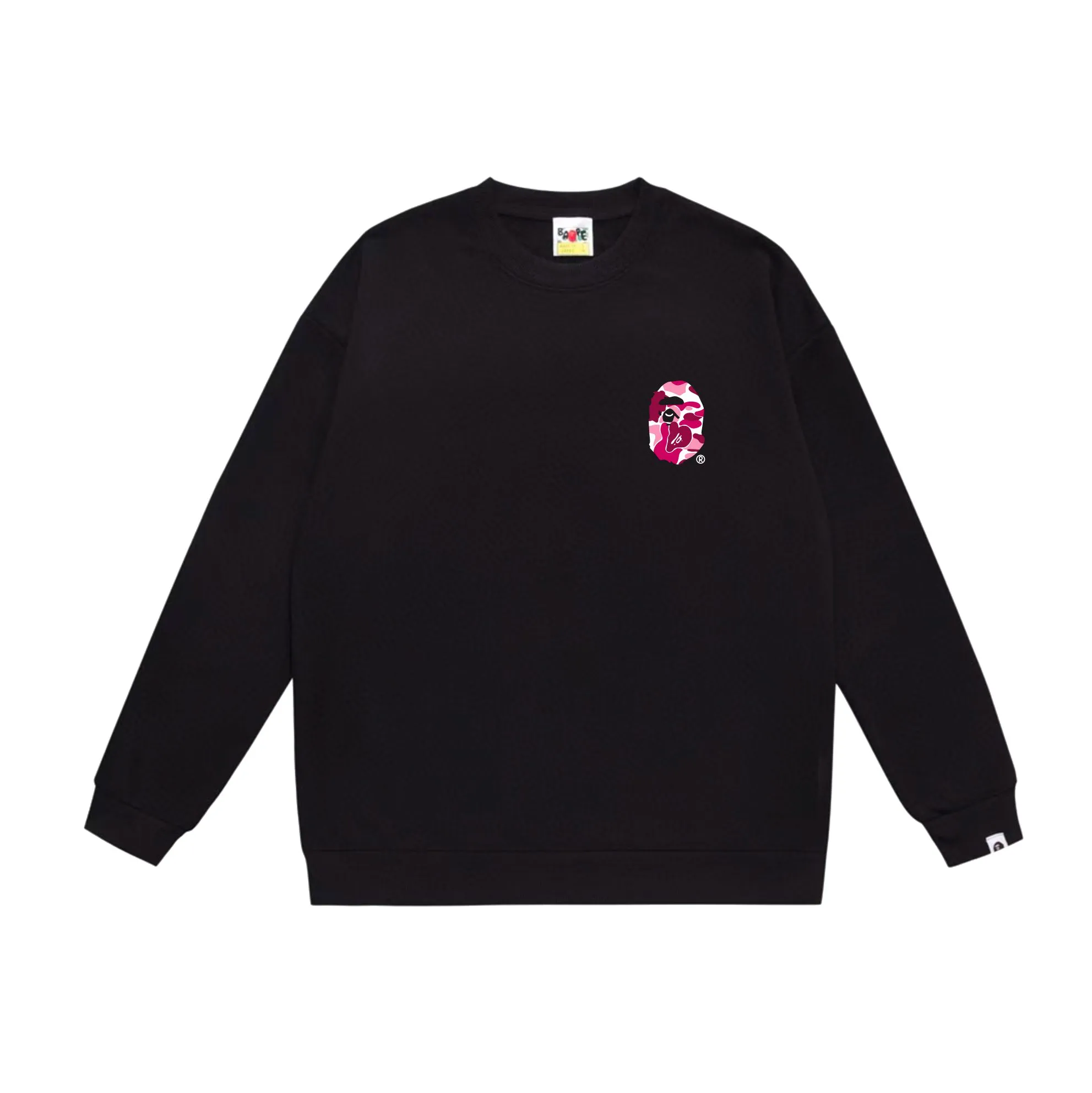P150 model number SC514# terry 75 plus velvet 80 (top version) BAPE×STUSSY co-branded Stussy letter round neck sweatshirt Made of 350g large terry (drop shoulder large version) fabric, soft and non-pilling, imported environmentally friendly printing glue, bright and three-dimensional pattern, quality 💥Same style for men and women, the upper body is fashionable Color: black white gray Size: S M L XL XXL