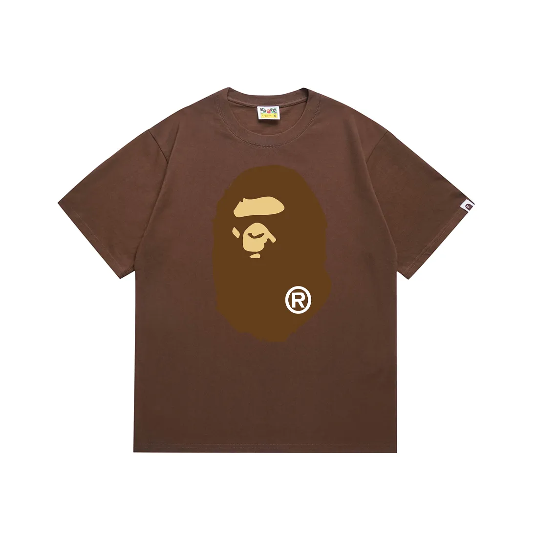 SC175#p110💰 (Top version) BAPE classic front and back great ape head printed short-sleeved T-shirt Made of 260 grams of high-quality high-weave pure cotton fabric, double yarn combed, soft texture without pilling, imported environmentally friendly printing glue, bright and three-dimensional pattern, quality 💥unisex style, the upper body is trendy Color: black, white, apricot, green, red, purple, pink, dark gray, coffee, fluorescent green, floral gray, grass green, raspberry Burgundy Lake Blue Sky Blue Khaki Navy Blue Klein Blue Dragon Fruit Color Size: S M L XL XXL