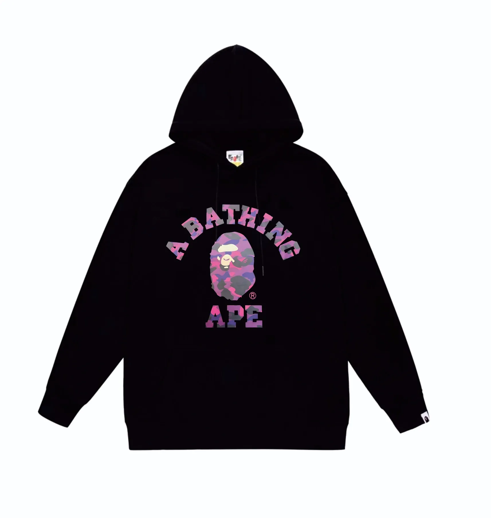 P160 model number SC849# terry 80 plus velvet 90 (top version) BAPE camouflage ape head letter print pattern hooded sweatshirt. Made of 380g large terry (drop shoulder large version) fabric, soft texture and no pilling. Imported environmentally friendly printing glue. Bright and three-dimensional pattern. Quality 💥Same style for men and women. The upper body is trendy. Color: black camouflage, white camouflage, gray camouflage, black and red, white and red, gray and red, black and blue, white and blue. Gray blue Black purple White purple Gray purple Black and yellow White and yellow Gray and yellow Size: S M L XL XXL