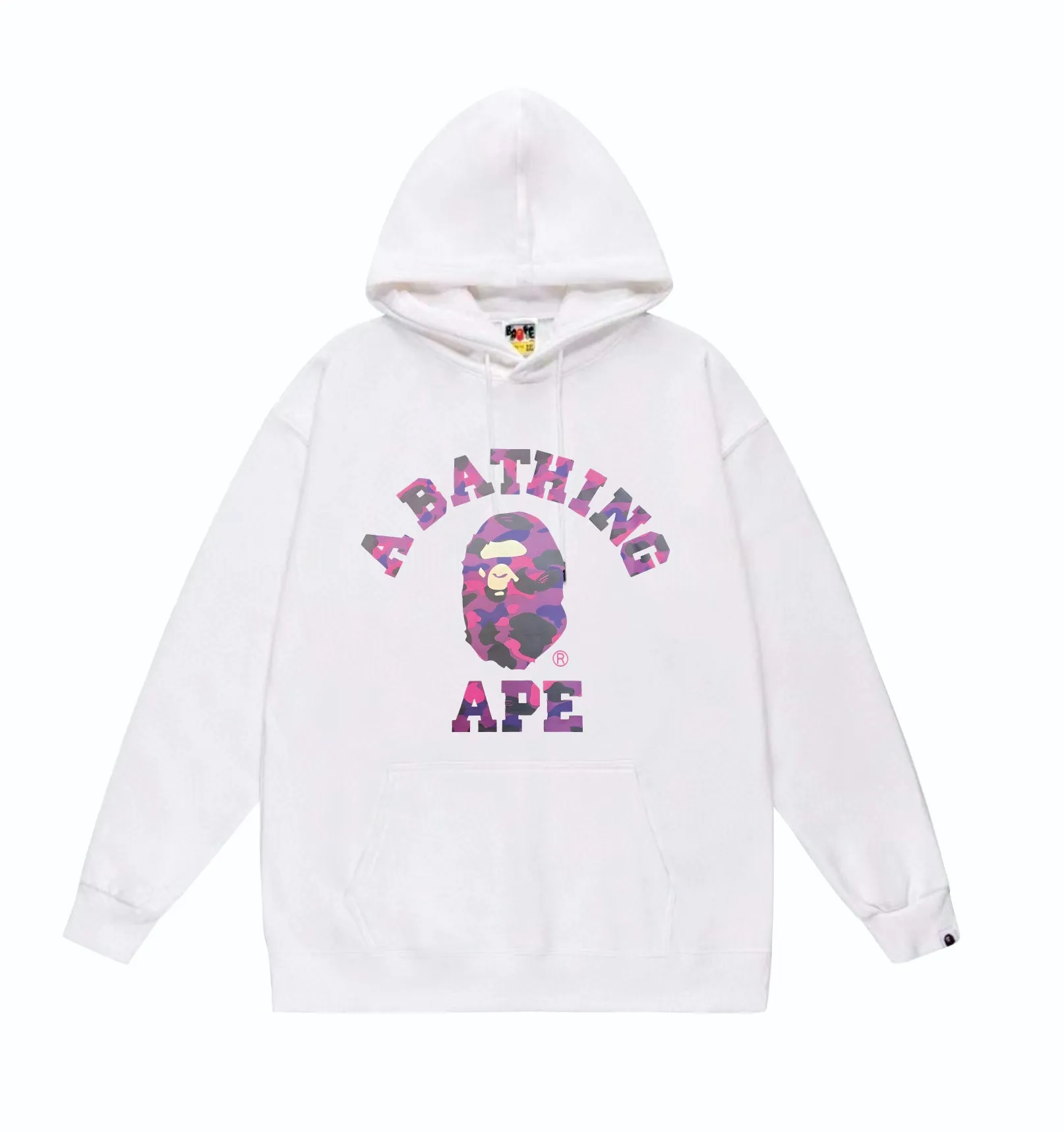 P160 model number SC849# terry 80 plus velvet 90 (top version) BAPE camouflage ape head letter print pattern hooded sweatshirt. Made of 380g large terry (drop shoulder large version) fabric, soft texture and no pilling. Imported environmentally friendly printing glue. Bright and three-dimensional pattern. Quality 💥Same style for men and women. The upper body is trendy. Color: black camouflage, white camouflage, gray camouflage, black and red, white and red, gray and red, black and blue, white and blue. Gray blue Black purple White purple Gray purple Black and yellow White and yellow Gray and yellow Size: S M L XL XXL