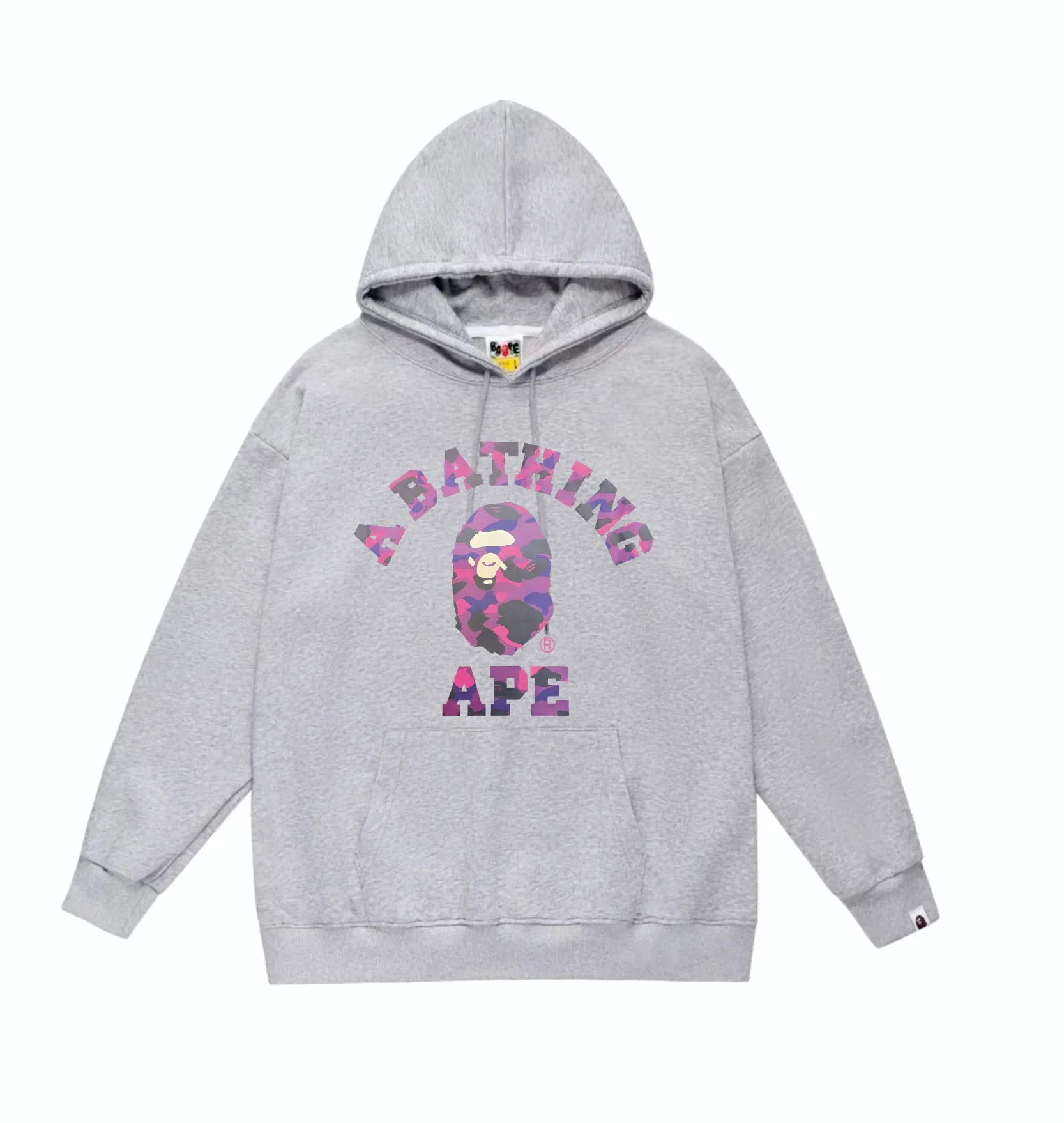 P160 model number SC849# terry 80 plus velvet 90 (top version) BAPE camouflage ape head letter print pattern hooded sweatshirt. Made of 380g large terry (drop shoulder large version) fabric, soft texture and no pilling. Imported environmentally friendly printing glue. Bright and three-dimensional pattern. Quality 💥Same style for men and women. The upper body is trendy. Color: black camouflage, white camouflage, gray camouflage, black and red, white and red, gray and red, black and blue, white and blue. Gray blue Black purple White purple Gray purple Black and yellow White and yellow Gray and yellow Size: S M L XL XXL