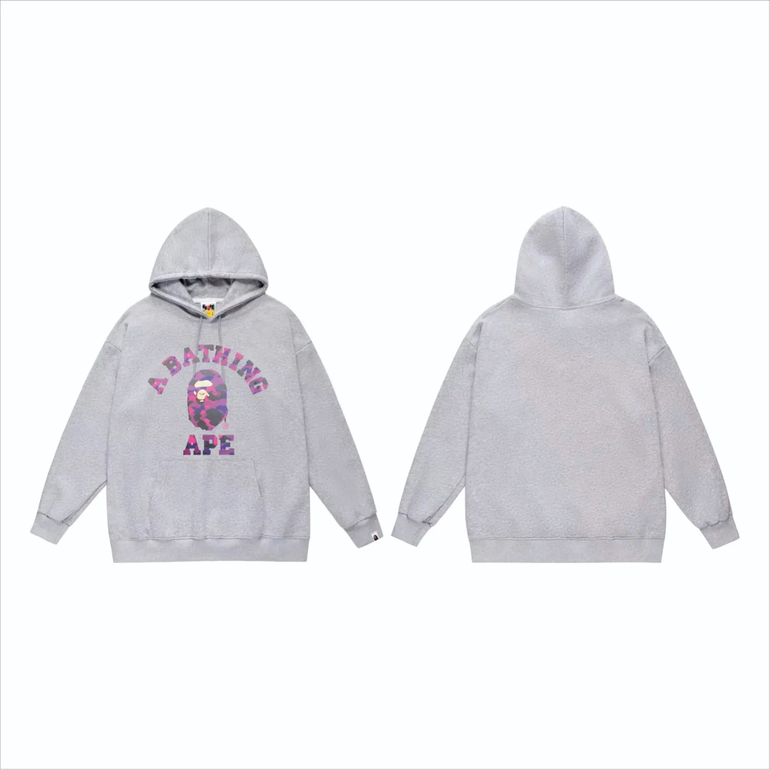 P160 model number SC849# terry 80 plus velvet 90 (top version) BAPE camouflage ape head letter print pattern hooded sweatshirt. Made of 380g large terry (drop shoulder large version) fabric, soft texture and no pilling. Imported environmentally friendly printing glue. Bright and three-dimensional pattern. Quality 💥Same style for men and women. The upper body is trendy. Color: black camouflage, white camouflage, gray camouflage, black and red, white and red, gray and red, black and blue, white and blue. Gray blue Black purple White purple Gray purple Black and yellow White and yellow Gray and yellow Size: S M L XL XXL