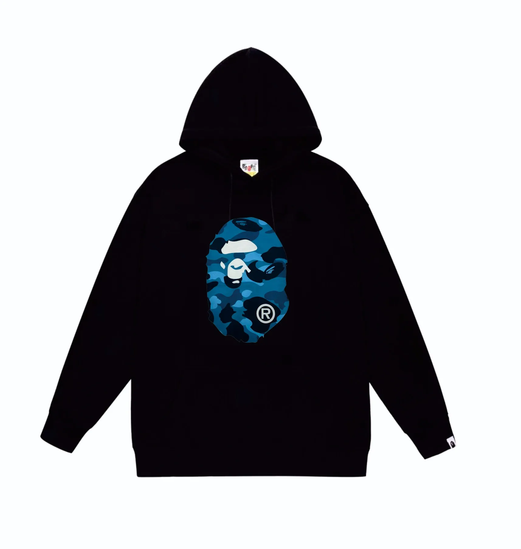 P160 model number SC852# terry 80 plus velvet 90 (top version) BAPE honeycomb camouflage letters great ape head print pattern hooded sweatshirt. Made of 380g large terry (drop shoulder large version) fabric, soft texture and no pilling. Imported environmentally friendly printing glue. Bright and three-dimensional pattern. Quality 💥Same style for men and women. The upper body is trendy. Color: black and blue, white and blue, gray and blue, black and gray, white and gray, gray and gray. Size: S M L XL XXL