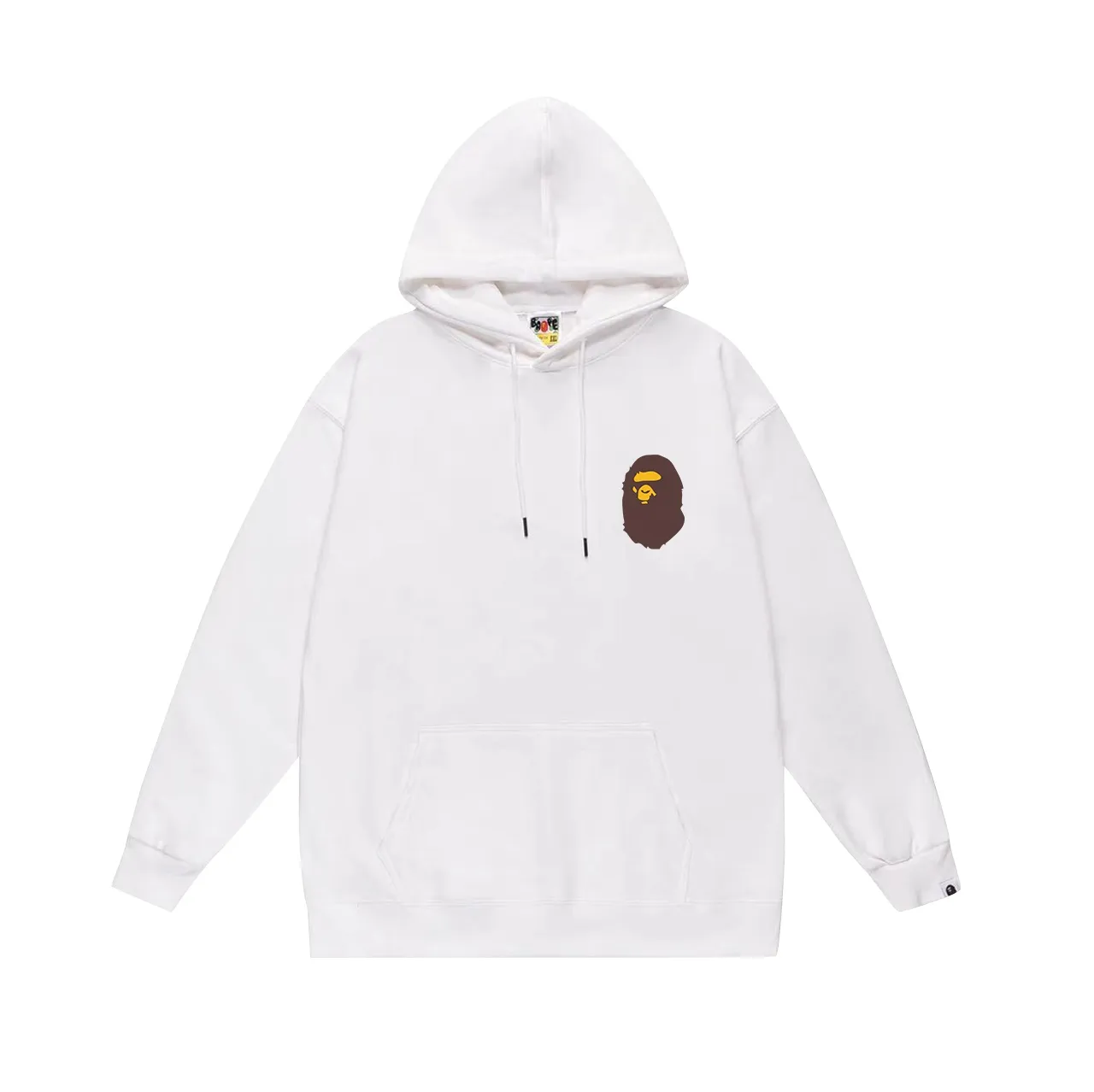 Model No. SC633#terry p160 plus velvet p180💰 (top version) BAPE back badge classic pattern double-sided printed hooded sweatshirt. Made of 380g large terry 430g silver fox velvet (drop shoulder large version) fabric. The texture is soft and non-pilling. Imported environmentally friendly printing glue. The pattern is bright and three-dimensional. Quality💥Same style for men and women. The upper body is trendy. Color: black white gray Size: S M L XL XXL