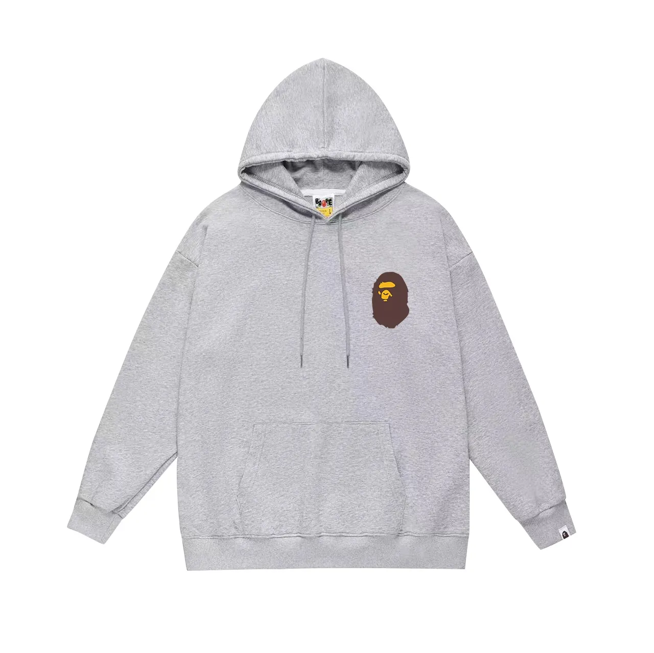 Model No. SC633#terry p160 plus velvet p180💰 (top version) BAPE back badge classic pattern double-sided printed hooded sweatshirt. Made of 380g large terry 430g silver fox velvet (drop shoulder large version) fabric. The texture is soft and non-pilling. Imported environmentally friendly printing glue. The pattern is bright and three-dimensional. Quality💥Same style for men and women. The upper body is trendy. Color: black white gray Size: S M L XL XXL