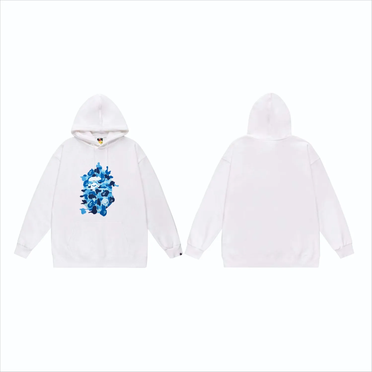 P160 model number SC846# terry 80 plus velvet 90 (top version) BAPE ABC CAMO REBUILD BIG APE HEAD TEE restructured ape-man big head print hooded sweatshirt. Made of 380 grams of large terry (drop shoulder large version) fabric. The texture is soft and does not pill. Imported environmentally friendly printing glue. The pattern is bright and three-dimensional. Quality💥Same style for men and women. The upper body is trendy. Color: black green, white green, gray green, black blue White blue Gray blue Black pink White pink Gray pink Size: S M L XL XXL