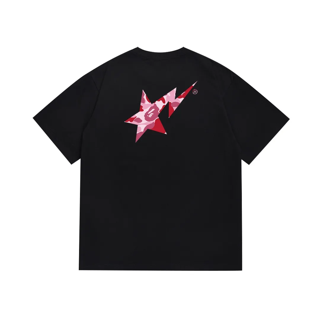 SC116#p110💰 (top version) BAPE camouflage star letter printed short-sleeved T-shirt Made of 260 grams of high-quality high-weave pure cotton fabric, double yarn combed, soft texture and no pilling Imported environmentally friendly printing glue, bright and three-dimensional pattern, quality 💥Same style for men and women, the upper body is fashionable Color: black white Size: S M L XL XXL