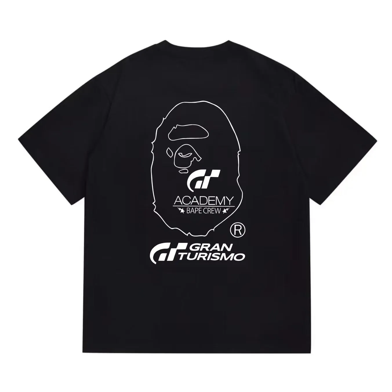 SC278#p110💰 (top version) BAPE uses 260 grams of high-quality high-weave pure cotton fabric, double yarn combed, soft texture and no pilling, imported environmentally friendly printing glue, bright and three-dimensional pattern, quality 💥Same style for men and women, the upper body is fashionable Color: black white Size: S M L XL XXL