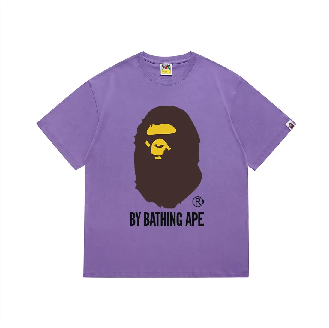 SC040#p110💰 (Top version) BAPE Ape Man's Big Head classic reproduction printed short-sleeved T-shirt Made of 260 grams of high-quality high-weave pure cotton fabric, double yarn combed, soft texture without pilling, imported environmentally friendly printing glue, bright and three-dimensional pattern, quality 💥unisex style, the upper body is trendy Color: black, white, red, pink, navy, coffee, khaki, light blue, Klein blue, grass green, burgundy, purple (12 colors) Size: S M L XL XXL