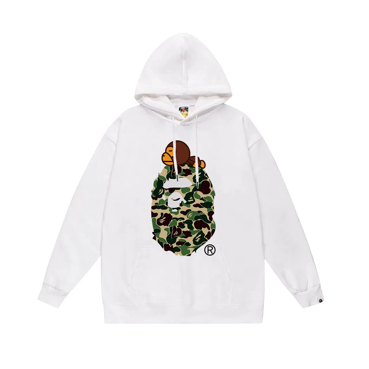 Model No. SC648# terry p160 plus velvet p180💰 (top version) BAPE ape head monkey letter printed hooded sweatshirt Made of 380g large terry 430g silver fox velvet (drop shoulder large version) fabric, soft and non-pilling, imported environmentally friendly printing glue, bright and three-dimensional pattern, quality 💥Same style for men and women, the upper body is trendy Color: black green, white green, gray green Size: S M L XL XXL